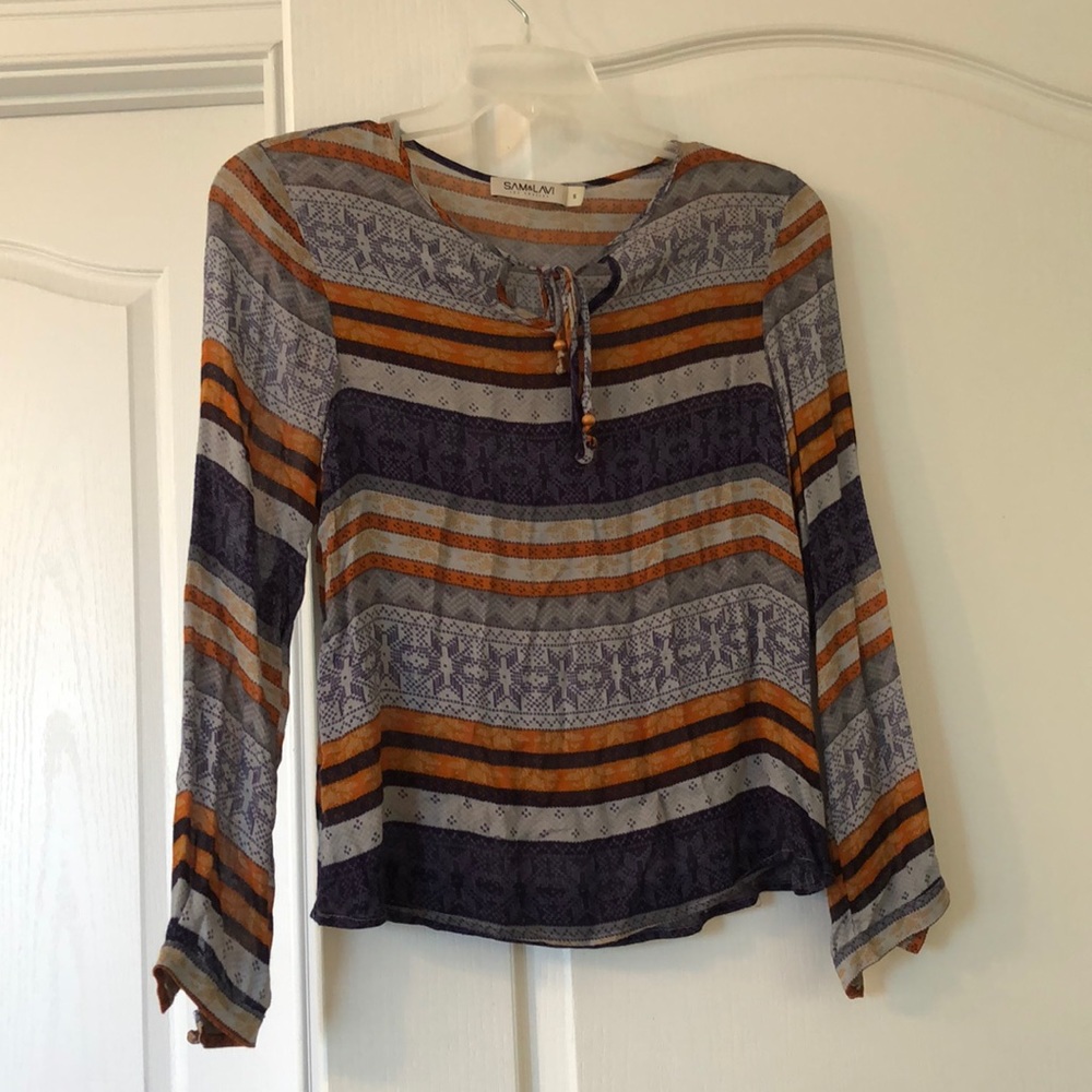 Long Sleeve Printed Sam&Lavi Blouse